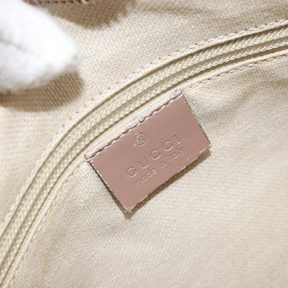 GUCCI GG Supreme Tote Bag PVC Beige Gold 353440 Auth YKZ112