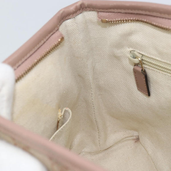 GUCCI GG Supreme Tote Bag PVC Beige Gold 353440 Auth YKZ112