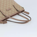 GUCCI GG Supreme Tote Bag PVC Beige Gold 353440 Auth YKZ112-7