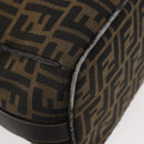 FENDI Zucca Canvas Vanity Hand Bag Brown Black Auth YKZ1120-17