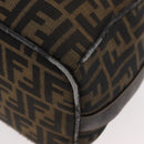 FENDI Zucca Canvas Vanity Hand Bag Brown Black Auth YKZ1120-18