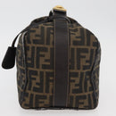 FENDI Zucca Canvas Vanity Hand Bag Brown Black Auth YKZ1120-3