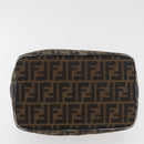 FENDI Zucca Canvas Vanity Hand Bag Brown Black Auth YKZ1120-5