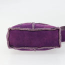 CHANEL Shoulder Bag Mouton Purple Silver CC Auth YKZ1122V-6