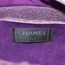 CHANEL Shoulder Bag Mouton Purple Silver CC Auth YKZ1122V-20