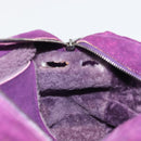 CHANEL Shoulder Bag Mouton Purple Silver CC Auth YKZ1122V-21