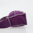 CHANEL Shoulder Bag Mouton Purple Silver CC Auth YKZ1122V-5