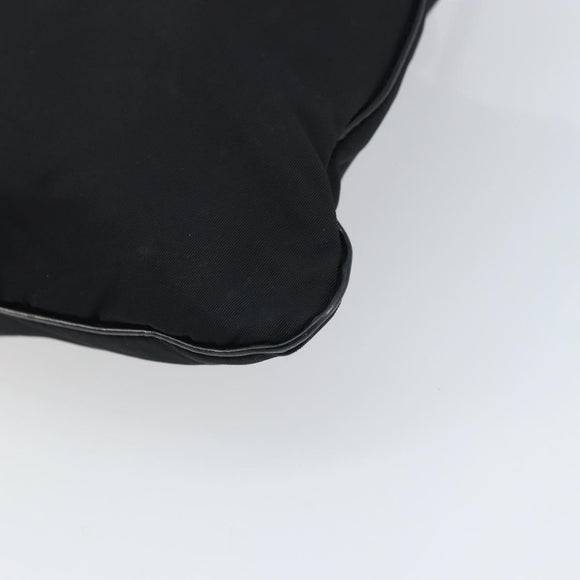 PRADA Hand Bag Nylon Black Silver Auth YKZ113