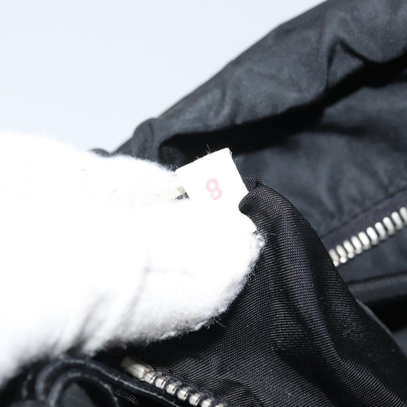 PRADA Hand Bag Nylon Black Silver Auth YKZ113