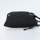 PRADA Hand Bag Nylon Black Silver Auth YKZ113-3