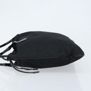 PRADA Hand Bag Nylon Black Silver Auth YKZ113-4