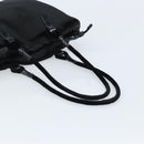 PRADA Hand Bag Nylon Black Silver Auth YKZ113-7
