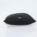 PRADA Hand Bag Nylon Black Silver Auth YKZ113-5