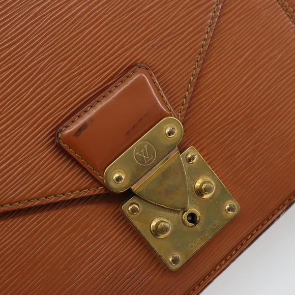 LOUIS VUITTON Epi Serie Dragonne Hand Bag Zipangu Gold M52618 LV Auth YKZ1131