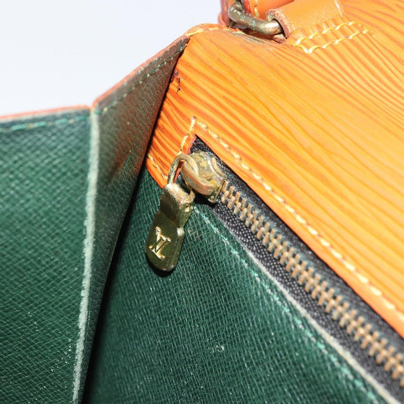 LOUIS VUITTON Epi Serie Dragonne Hand Bag Zipangu Gold M52618 LV Auth YKZ1131