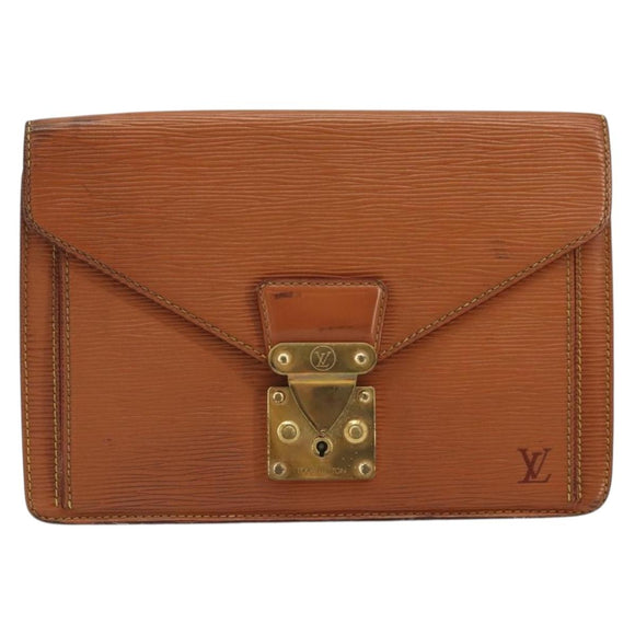 LOUIS VUITTON Epi Serie Dragonne Hand Bag Zipangu Gold M52618 LV Auth YKZ1131