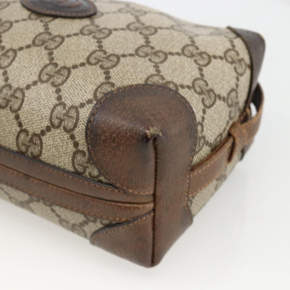 GUCCI GG Supreme Shoulder Bag PVC Beige Gold 67 01 5294 Auth YKZ1136