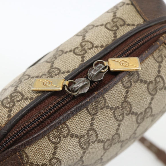 GUCCI GG Supreme Shoulder Bag PVC Beige Gold 67 01 5294 Auth YKZ1136