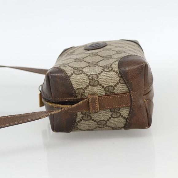GUCCI GG Supreme Shoulder Bag PVC Beige Gold 67 01 5294 Auth YKZ1136