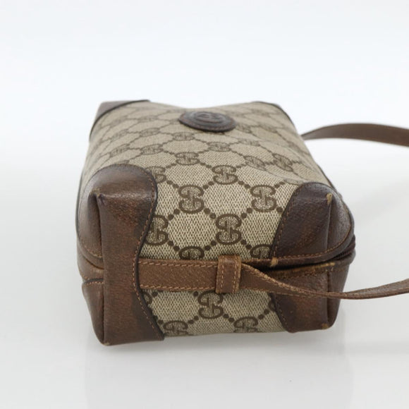 GUCCI GG Supreme Shoulder Bag PVC Beige Gold 67 01 5294 Auth YKZ1136