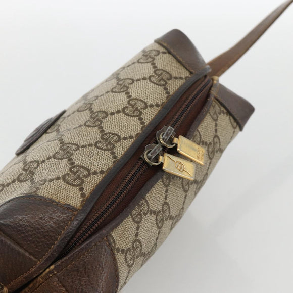 GUCCI GG Supreme Shoulder Bag PVC Beige Gold 67 01 5294 Auth YKZ1136