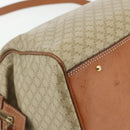 CELINE Macadam Canvas Hand Bag PVC 2way Beige Gold Auth YKZ1137-17