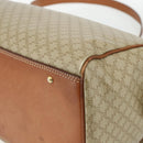 CELINE Macadam Canvas Hand Bag PVC 2way Beige Gold Auth YKZ1137-18
