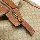 CELINE Macadam Canvas Hand Bag PVC 2way Beige Gold Auth YKZ1137-10