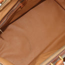 CELINE Macadam Canvas Hand Bag PVC 2way Beige Gold Auth YKZ1137-11