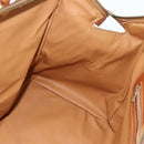 CELINE Macadam Canvas Hand Bag PVC 2way Beige Gold Auth YKZ1137-21