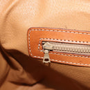 CELINE Macadam Canvas Hand Bag PVC 2way Beige Gold Auth YKZ1137-22
