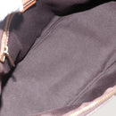 CELINE Macadam Canvas Hand Bag PVC Leather Brown Gold Auth YKZ1140-11