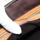 CELINE Macadam Canvas Hand Bag PVC Leather Brown Gold Auth YKZ1140-12
