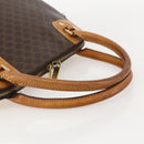 CELINE Macadam Canvas Hand Bag PVC Leather Brown Gold Auth YKZ1140-7