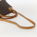 CELINE Macadam Canvas Hand Bag PVC Leather Brown Gold Auth YKZ1140-9