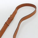 CELINE Macadam Canvas Circle Shoulder Bag PVC Leather Brown Gold Auth YKZ1143-8
