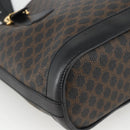 CELINE Macadam Canvas Tragetasche PVC Leder Schwarz Gold Auth YKZ1148-15