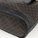 CELINE Macadam Canvas Tragetasche PVC Leder Schwarz Gold Auth YKZ1148-16