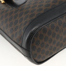 CELINE Macadam Canvas Tragetasche PVC Leder Schwarz Gold Auth YKZ1148-9