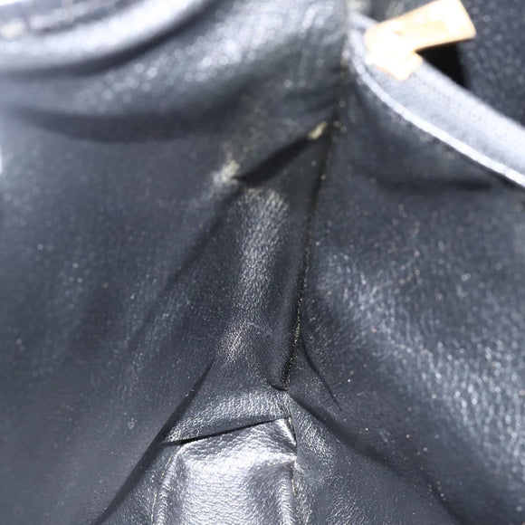 CELINE Macadam Canvas Tragetasche PVC Leder Schwarz Gold Auth YKZ1148