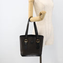 CELINE Macadam Canvas Tragetasche PVC Leder Schwarz Gold Auth YKZ1148-22