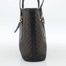 CELINE Macadam Canvas Tragetasche PVC Leder Schwarz Gold Auth YKZ1148-3