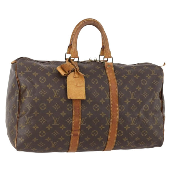 LOUIS VUITTON Monogram Keepall 45 Boston Bag M41428 LV Auth YKZ115