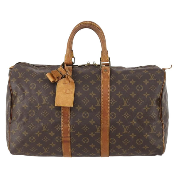 LOUIS VUITTON Monogram Keepall 45 Boston Bag M41428 LV Auth YKZ115
