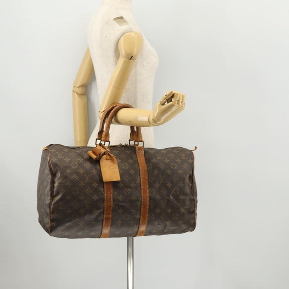 LOUIS VUITTON Monogram Keepall 45 Boston Bag M41428 LV Auth YKZ115