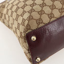 GUCCI GG Canvas Tote Bag Beige Gold 120837 Auth YKZ1152-14