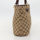 GUCCI GG Canvas Tote Bag Beige Gold 120837 Auth YKZ1152-3