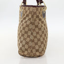 GUCCI GG Canvas Tote Bag Beige Gold 120837 Auth YKZ1152-4