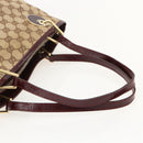 GUCCI GG Canvas Tote Bag Beige Gold 120837 Auth YKZ1152-7