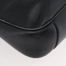 GUCCI Bamboo Hand Bag Leather 2way Black Gold Auth YKZ1153-12